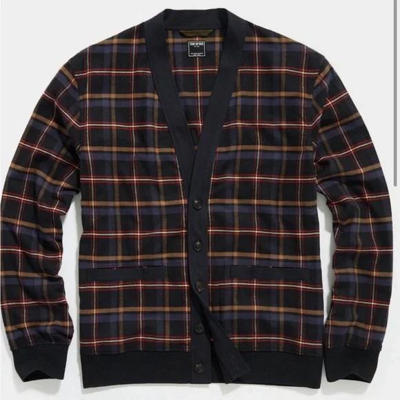 トップス mideal plaid pattern cardigan mideal plaid pattern cardigan (blue)